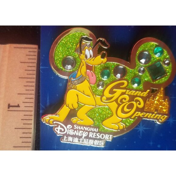 Disney Pluto Trading Pin Shanghai Dog Bling Lapel Pin Brooch Badge Accessories - Picture 4 of 8